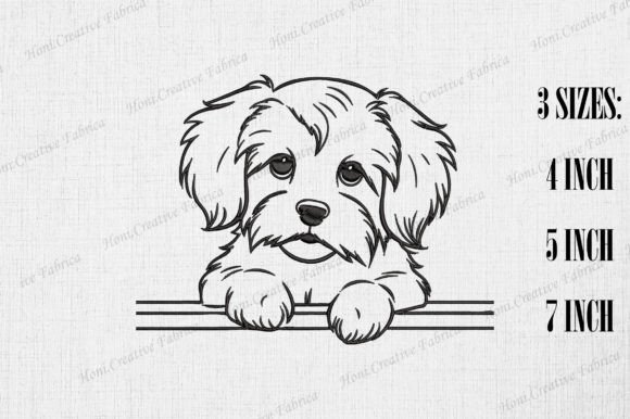 Cute Havanese Dog Peeking Wall Embroidery Review