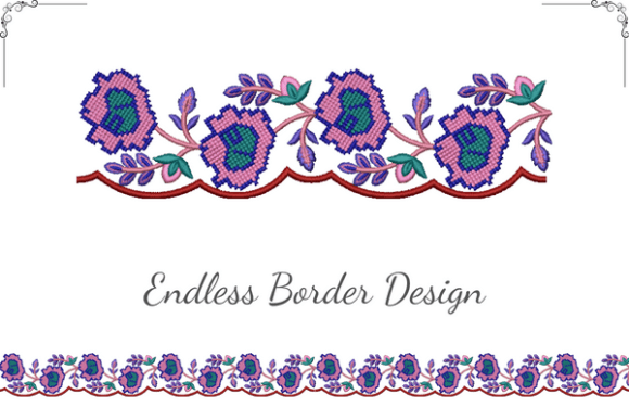 Rose Flower Border Embroidery Review
