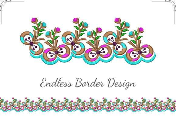 Stylish Intricate Border Review for Seasonal Embroidery