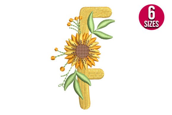 Sunflower Alphabet Letter F Embroidery Review