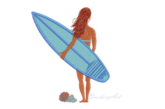 Surfer Girl Embroidery Review for Summer Apparel