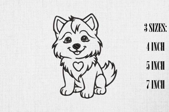 Valentine Cute Alaskan Malamute Heart
