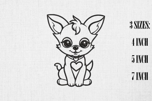 Valentine Cute Chihuahua Embroidery Review