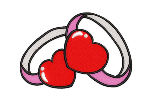 Wedding Rings Hearts Embroidery Design Review