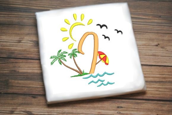 Welcome Summer Alphabet J Embroidery