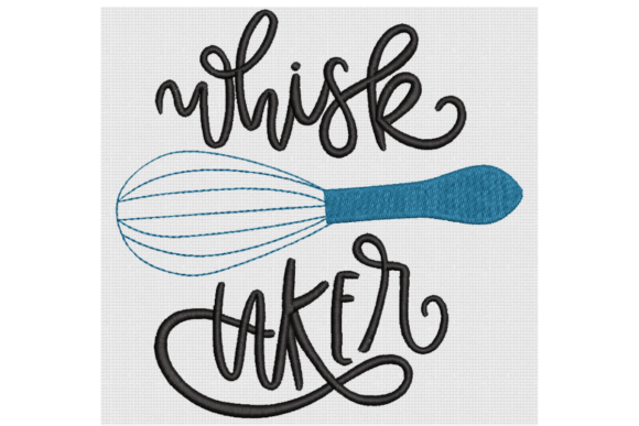 Whisk Taker: A Playful Embroidery Design for Kitchen and Home